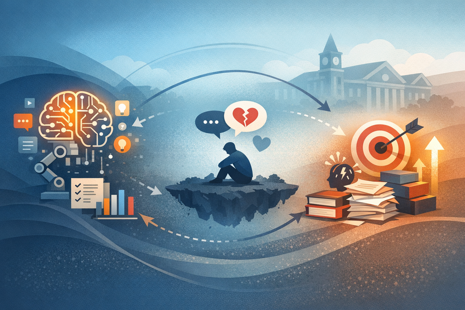 Relationship between artificial intelligence tool usage experience and academic stress among college students: Mediating role of loneliness and moderating role of academic self-efficacy