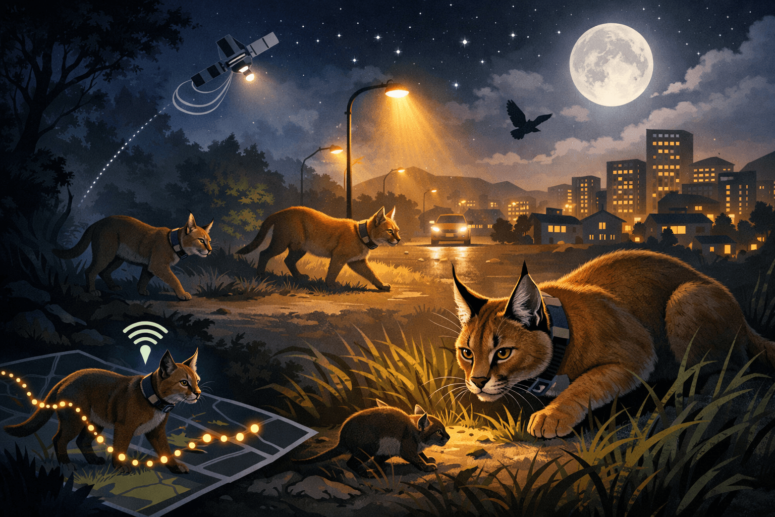 Illuminating the influence of artificial light at night on the behavior of an adaptable carnivore