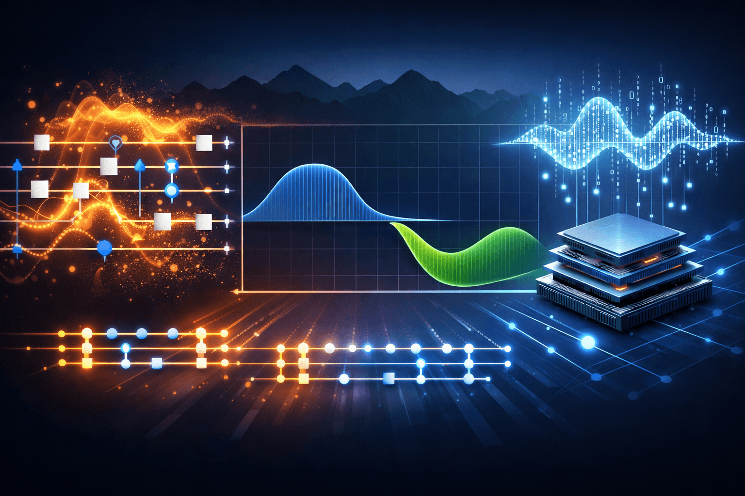 Noise-induced shallow circuits and the absence of barren plateaus